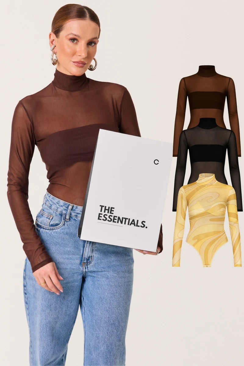 Kit 3 Bodies Tule Gola Alta Second Skin – Tule